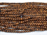 Black Rosewood Beads, 6mm Round Beads, 26 Inch-BeadBasic