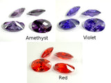 CZ beads, Faceted Oval Beads-BeadBasic