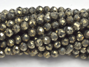 Pyrite Beads, 3mm Micro Faceted Round-BeadBasic