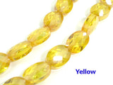 CZ beads, Faceted Oval, 6x8mm-BeadBasic