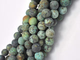 Matte African Turquoise, 10mm (10.5mm) Round-BeadBasic