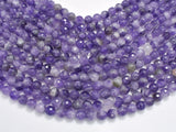 Amethyst, Dog Tooth Amethyst, 8mm, Faceted Round-BeadBasic