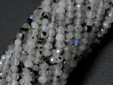 Rainbow Moonstone Beads, 2x3mm Micro Faceted Rondelle-BeadBasic