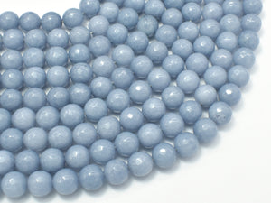 Jade Beads, Gray, Faceted Round, 8mm-BeadBasic