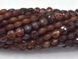 Hessonite, Orange Garnet Beads, 4mm Faceted Coin-BeadBasic