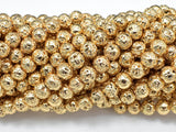 Lava-Gold Plated, 6mm (6.6mm)-BeadBasic