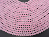 Matte Rose Quartz Beads, 6mm (6.5mm) Round beads-BeadBasic