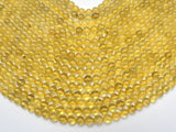 Gold Rutilated Quartz, 6mm (6.5mm) Round Beads-BeadBasic