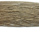 Hematite Beads-Light Gold, 4mm Round Beads-BeadBasic