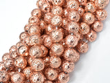 Lava-Copper Plated, 10mm (10.5mm) Round Beads-BeadBasic