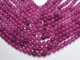 Jade Beads-Purple Red, 8mm Round Beads-BeadBasic