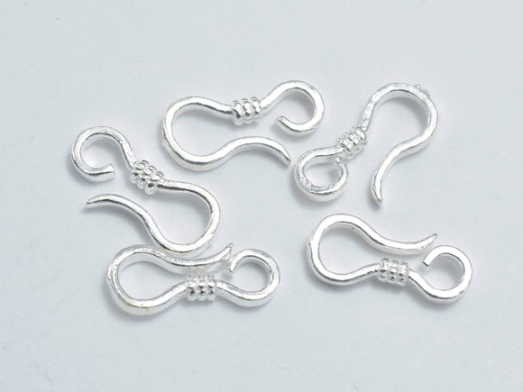 8pcs 925 Sterling Silver Clasp-S Hook, S Hook Clasp-BeadBasic