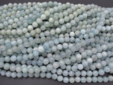Aquamarine Beads, Round, 10mm-BeadBasic