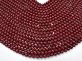 Jade Beads-Red, 6mm (6.4mm) Round Beads-BeadBasic