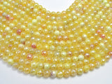 Mystic Coated Fire Agate- Yellow, 8mm Faceted-BeadBasic