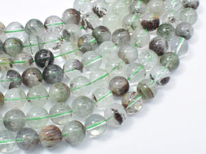 Phantom Quartz, Lodolite Quatz, 10mm (10.6mm) Round-BeadBasic