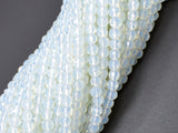 White Opalite Beads, 4mm (4.3mm) Faceted Round Beads-BeadBasic