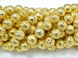 Lava-Gold Plated, 10mm (10.5mm) Round-BeadBasic