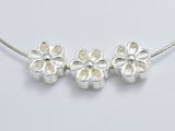 2pcs 925 Sterling Silver Beads - Flower, 8mm-BeadBasic