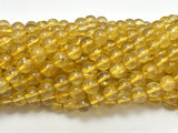 Gold Rutilated Quartz, 6mm (6.5mm) Round Beads-BeadBasic