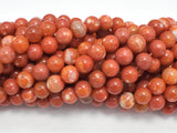 Orange Fire Agate, 8mm, Round-BeadBasic