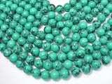 Howlite Turquoise Beads-Green, 12mm Round Beads-BeadBasic