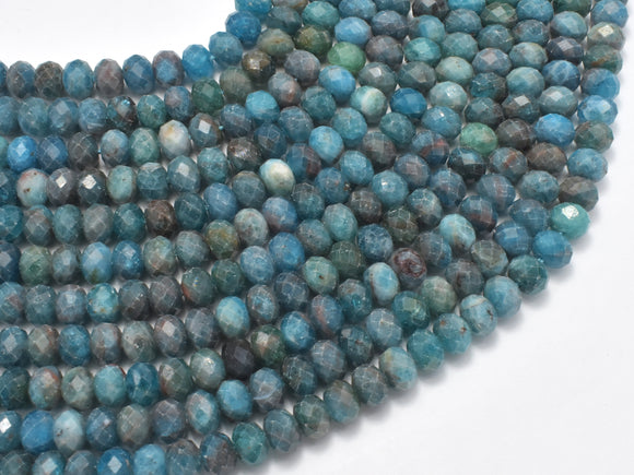 Apatite Beads, 4x6mm Faceted Rondelle-BeadBasic