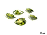 CZ beads, Faceted Pear, 7x10mm-BeadBasic