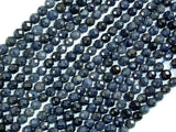 Blue Sapphire Beads, 3mm(3.5mm) Faceted Round, 15.5 Inch-BeadBasic