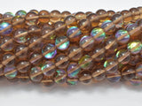 Mystic Aura Quartz- Smoky, 8mm (8.5mm) Round-BeadBasic