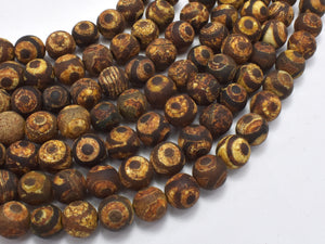 Matte Tibetan Agate Beads, 10mm Round-BeadBasic