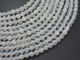 Selenite, Gypsum, 6mm (6.3mm), Round Beads-BeadBasic