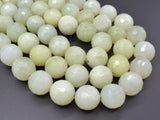 New Jade Beads, 18mm (17mm) Faceted Round Bead-BeadBasic