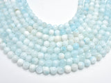 Dominican Larimar, Genuine Larimar, 8mm (8.5mm) Round Beads, 15.5 Inch-BeadBasic