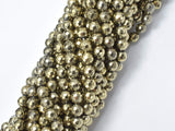 Hematite-Light Gold, Pyrite Color, 6mm Faceted Round-BeadBasic