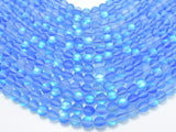 Matte Mystic Aura Quartz-Blue, 8mm (8.5mm) Round-BeadBasic