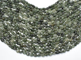Green Rutilated Quartz Beads, Approx 6x8mm Nugget Beads-BeadBasic