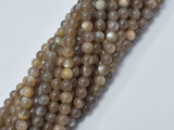 Gray Moonstone Beads, 6mm, Round Beads-BeadBasic