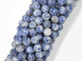 Matte Blue Spot Jasper, 8mm (8.5mm)-BeadBasic