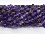 Amethyst, 6x8mm Nugget Beads, 16 Inch-BeadBasic