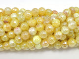Mystic Coated Fire Agate- Yellow, 8mm Faceted-BeadBasic