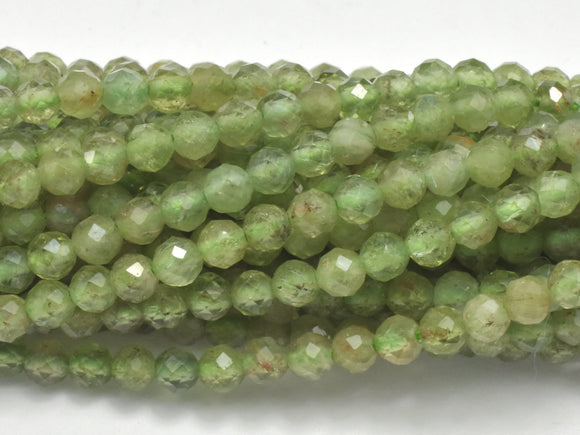 Green Apatite Beads, 3mm Faceted Micro Round Beads-BeadBasic