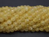 Yellow Selenite, Gypsum, 6mm (6.6mm), Round-BeadBasic