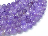 Amethyst, 10mm (10.2mm) Round Beads, 15.5 Inch, Full strand-BeadBasic