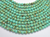 Shell Turquoise Howlite-Green, 6mm (6.5mm)-BeadBasic