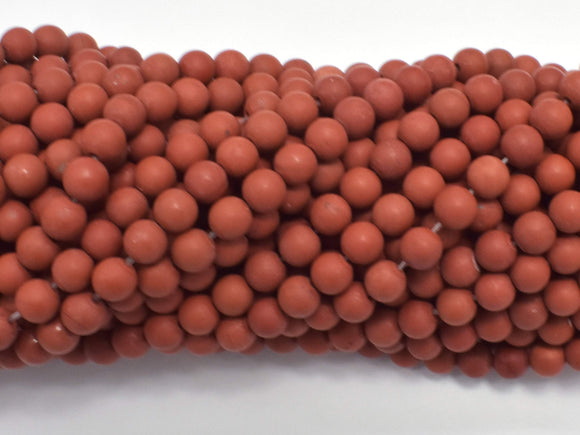 Matte Red Jasper Beads, 4mm (4.7mm)-BeadBasic