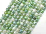 Mystic Coated Fire Agate- Green, 6mm Faceted-BeadBasic