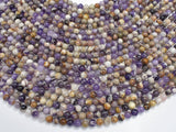 Chevron Amethyst Beads, 6mm Round-BeadBasic