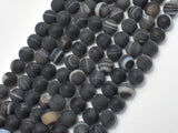 Matte Banded Agate Beads, 8mm Round Beads-BeadBasic