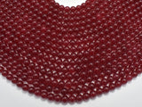 Jade Beads-Red, 6mm (6.3mm) Round Beads-BeadBasic